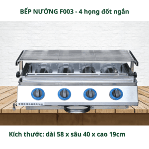 BẾP NƯỚNG 4 HỌNG ĐỐT NGẮN