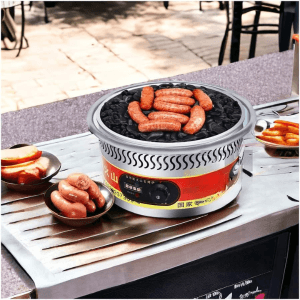 BẾP NƯỚNG XÚC XÍCH BẰNG ĐÁ DÙNG ĐIỆN – D002